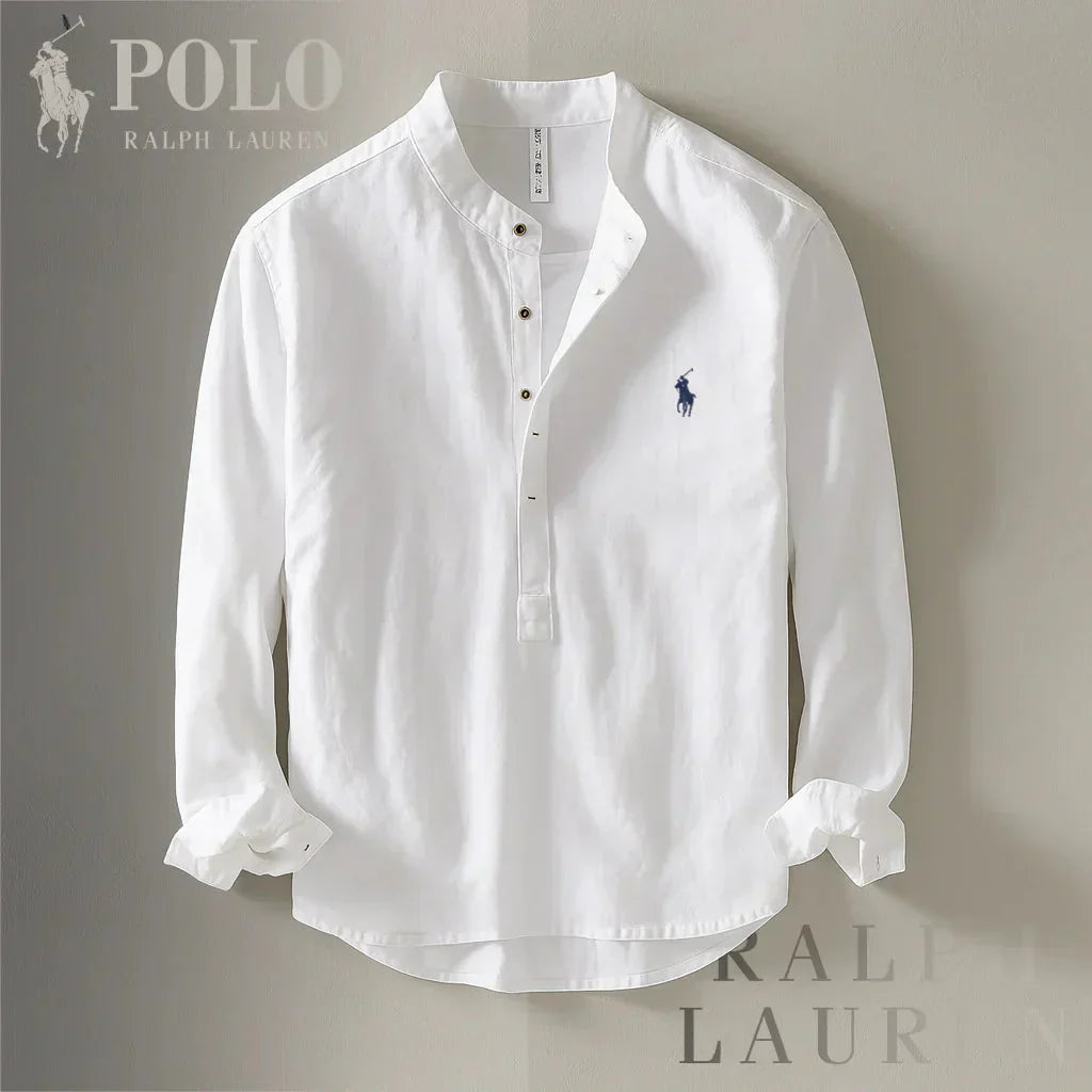 RL Casual Mandarin Collar Shirt – Men’s Long Sleeve